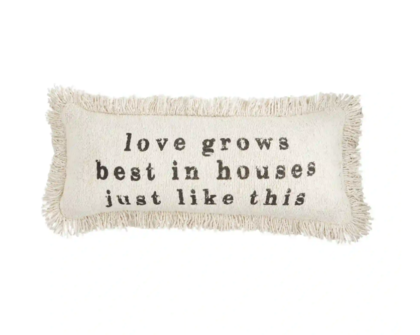 Love Grows Fringe Pillow