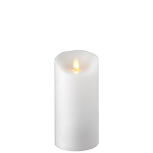 Push Flame White Pillar Candle