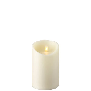 Push Flame Ivory Pillar Candle
