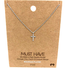 Load image into Gallery viewer, Dainty Jewel Cross Pendant Necklace
