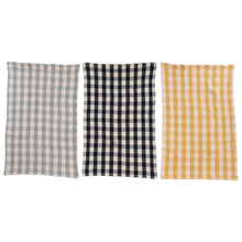 Load image into Gallery viewer, Gingham Waffle Weave Tea Towels
