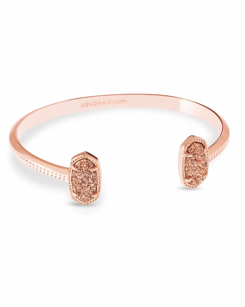 Kendra Scott Elton Rose Gold Cuff Bracelet In Rose Gold Drusy