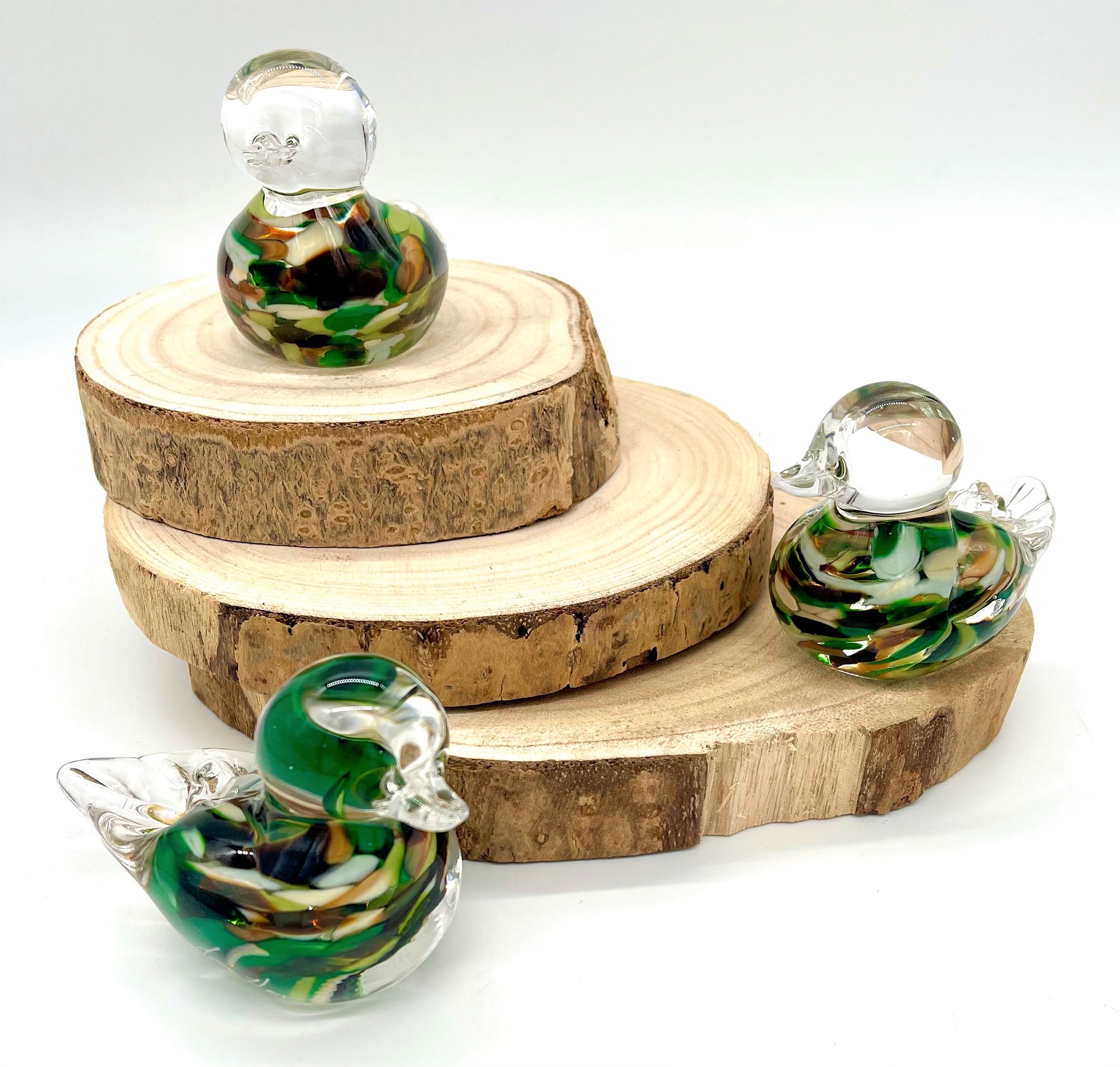 James Hayes Art Glass Camo Duck
