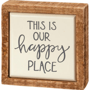 Our Happy Place Box Sign