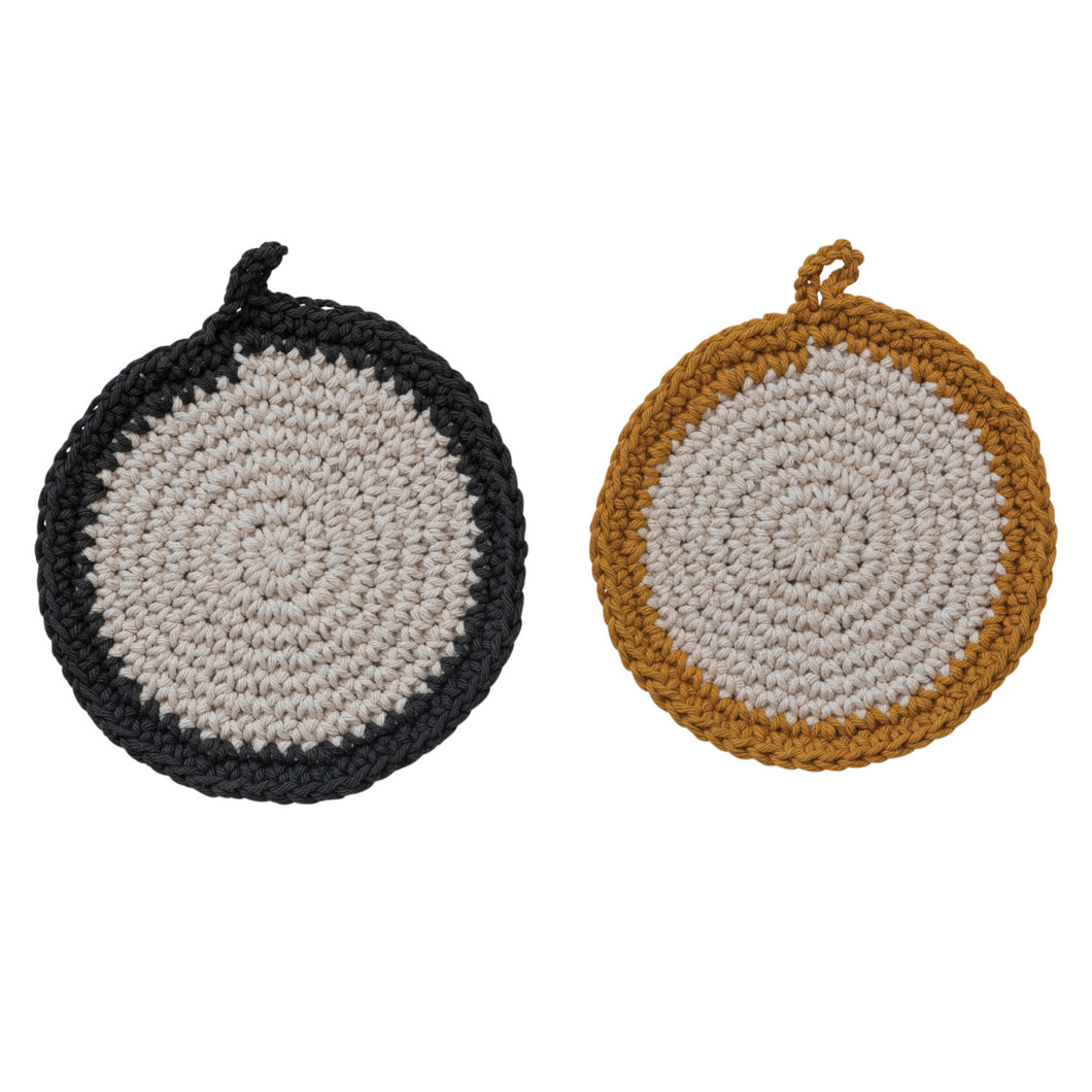 Cotton Crocheted Round Pot Holder