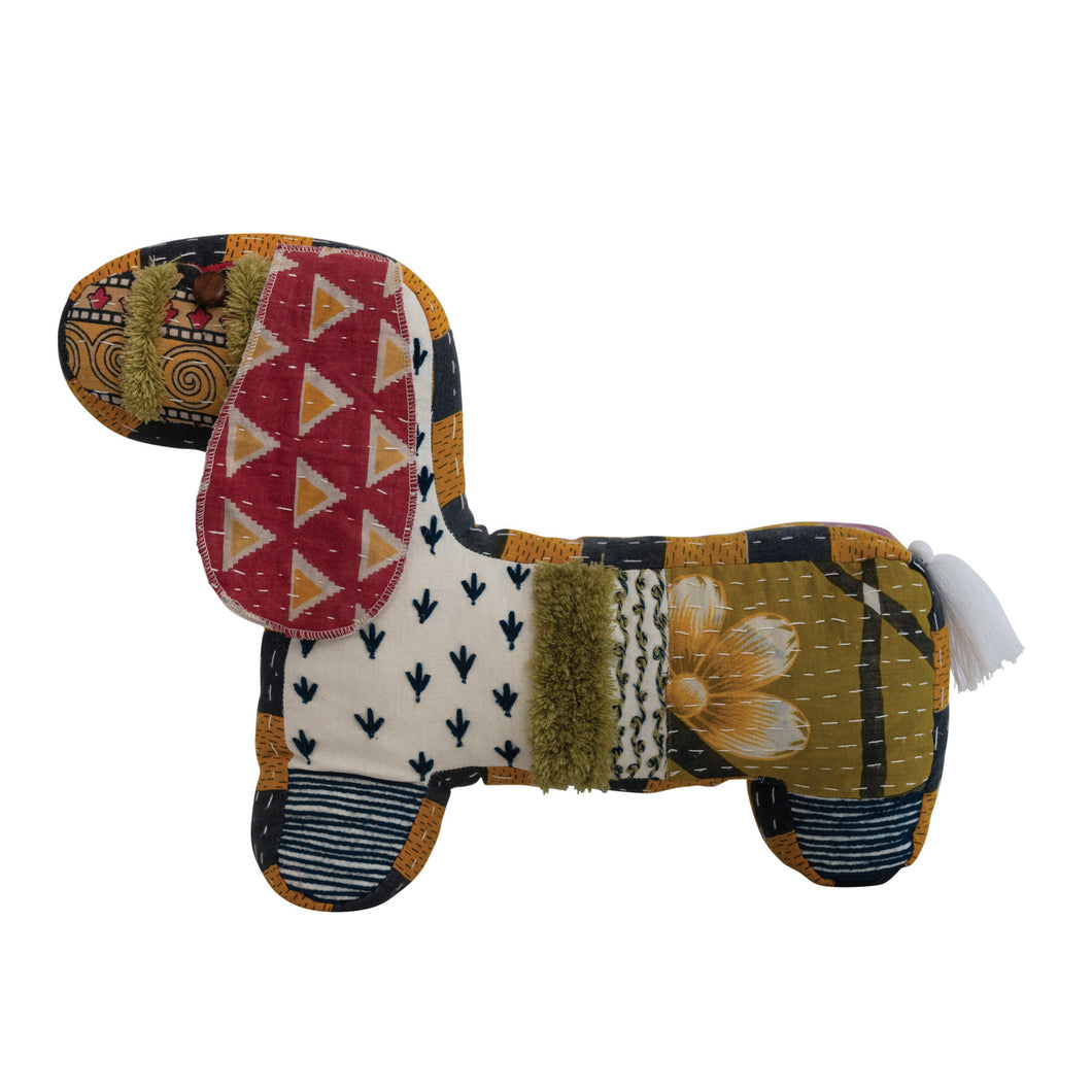 Kantha Dog Shaped Pillow