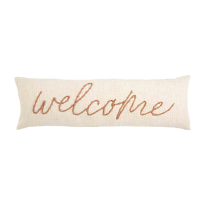 Welcome Embroidered Pillow