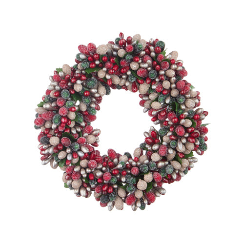 Beaded Berry Mini Wreath