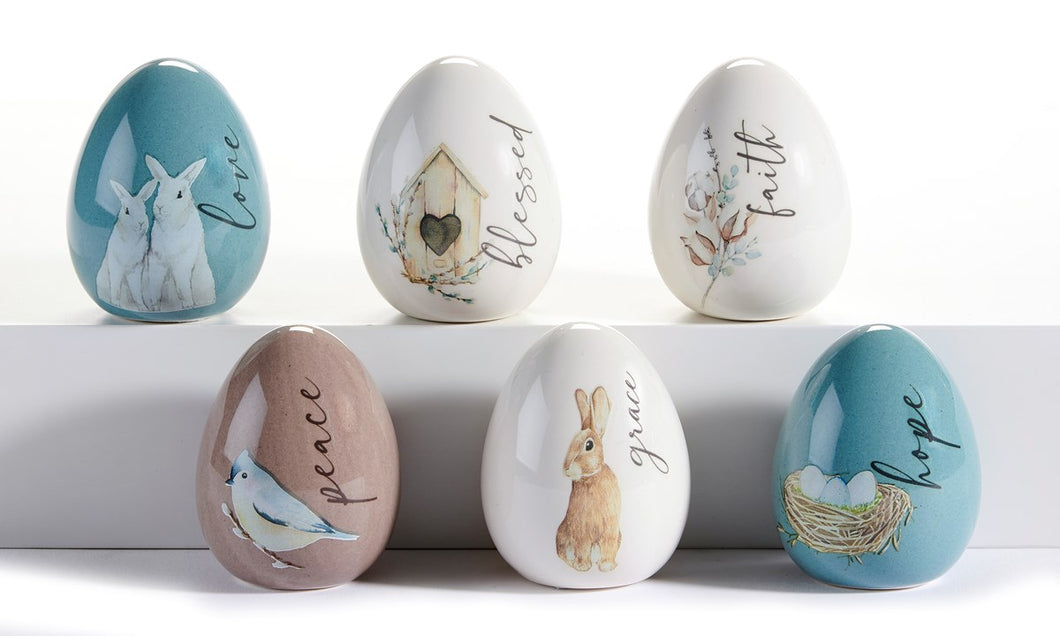 Ceramic Sentiment Egg