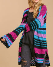 Load image into Gallery viewer, Color Block Cardigan Sweater
