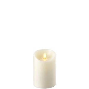 Push Flame Ivory Pillar Candle