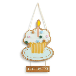 Let's Party Cupcake Door Hanger