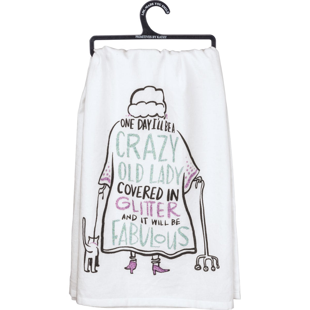 Crazy Old Lady Kitchen Towel