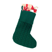 Load image into Gallery viewer, Hunter Green Knit Stocking
