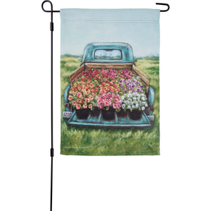 Blue Truck Garden Flag