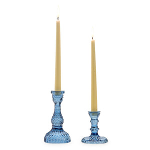 Indigo Glass Candlestick