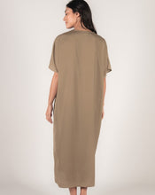 Load image into Gallery viewer, Satin V-Neck Midi Dress
