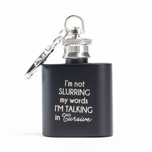 Quote Hipster Mini Flask
