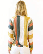 Load image into Gallery viewer, Raglan Sleeve Stripe Bomber Jacket

