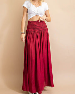 Solid Maxi Skirt