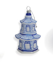 Load image into Gallery viewer, Blue  &amp; White Hand-Crafted Ornament
