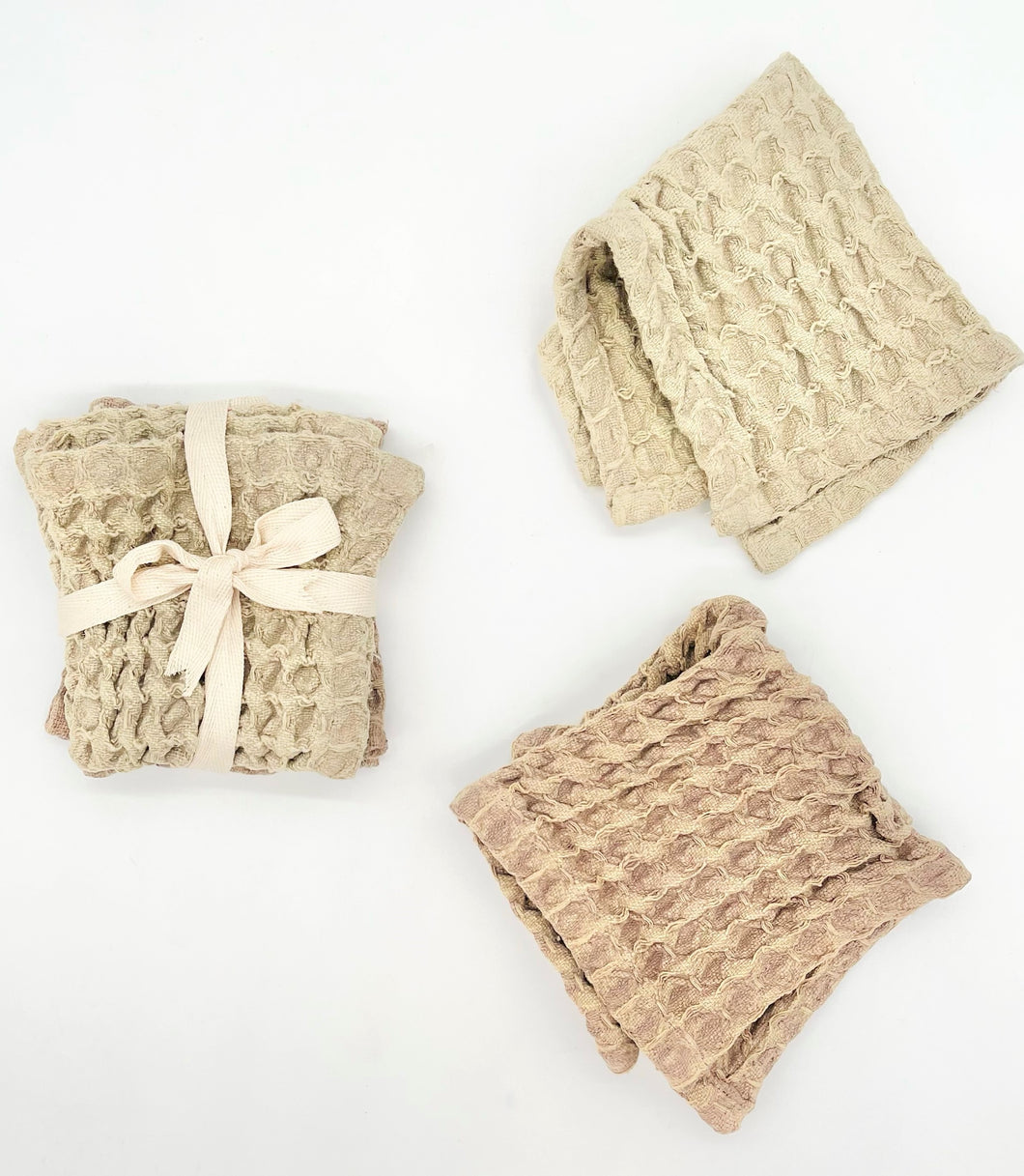 Waffle Weave Dish Cloth Set