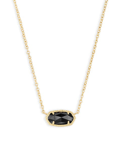 Kendra Scott Elisa Gold Pendant Necklace in Black