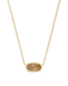 Kendra Scott Elisa Gold Pendant Necklace in Orange Citrine