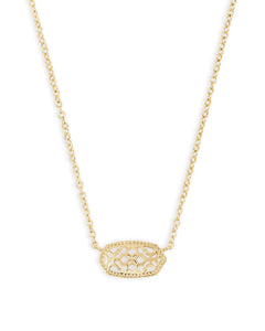Kendra Scott Elisa Gold Pendant Necklace in Filigree