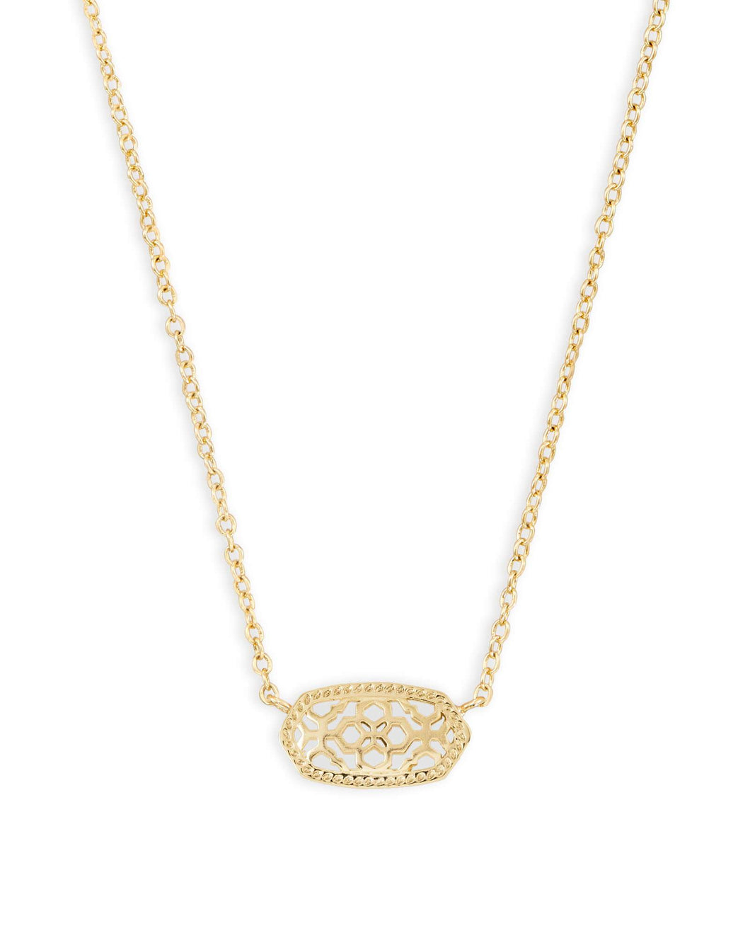 Kendra Scott Elisa Gold Pendant Necklace in Filigree
