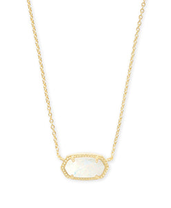 Kendra Scott Elisa Gold Pendant Necklace in White Opal