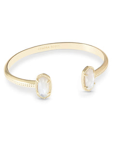 Kendra Scott Elton Gold Cuff Bracelet in Ivory Mother of Pearl