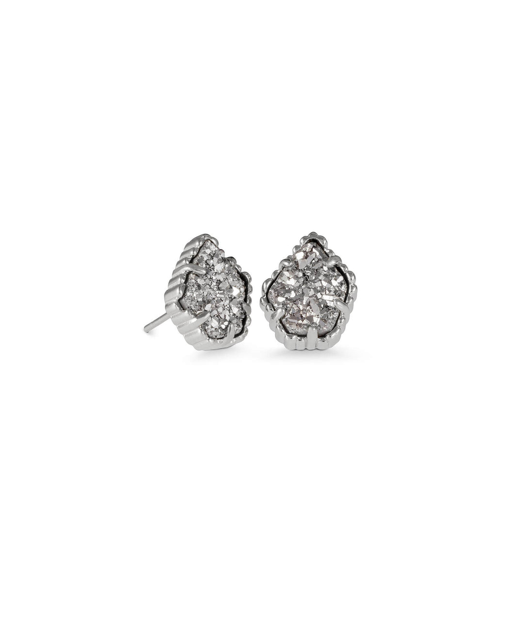 Kendra Scott Tessa Silver Stud Earring in Platinum Drusy